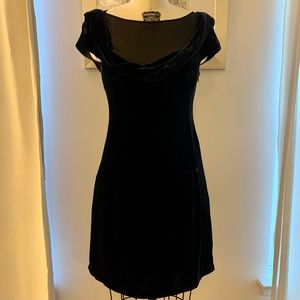 Navy Velvet Nanette Lepore “Caravaggio” Sequins Cocktail Dress- Size 0